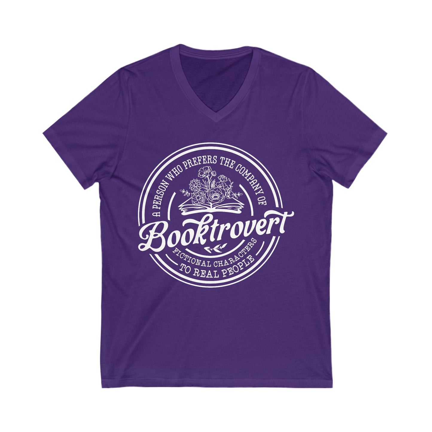 Booktrovert V-Neck Tee – Fictional Characters to Real People