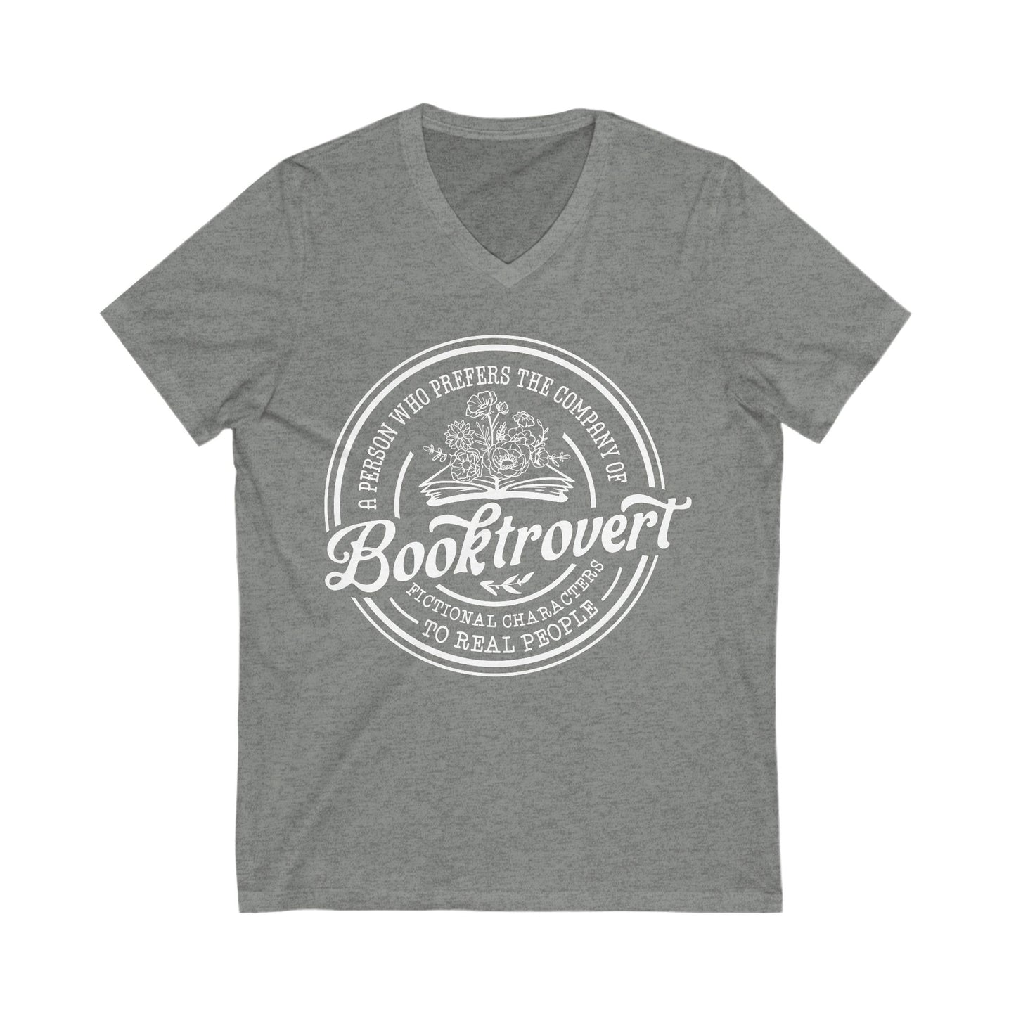 Booktrovert V-Neck Tee – Fictional Characters to Real People
