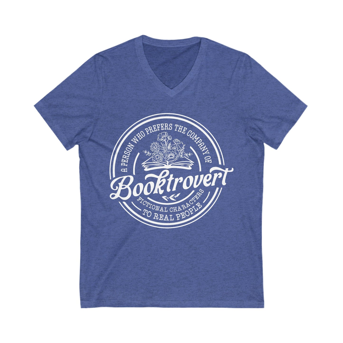 Booktrovert V-Neck Tee – Fictional Characters to Real People