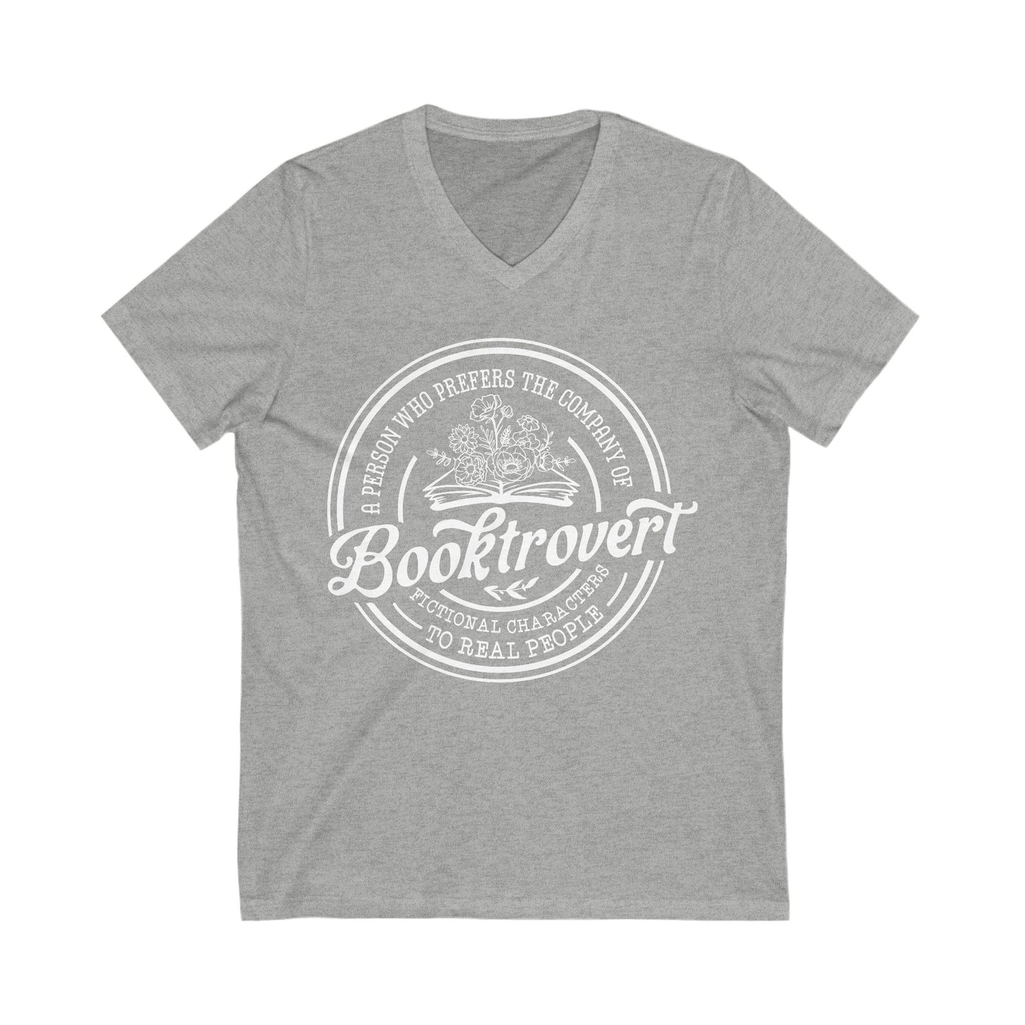 Booktrovert V-Neck Tee – Fictional Characters to Real People