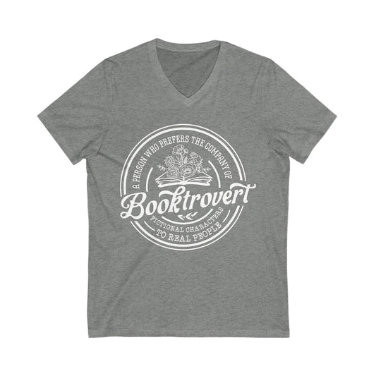 Booktrovert V-Neck Tee – Fictional Characters to Real People